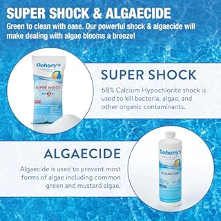 Doheny's Ultimate Pool Opening Start-Up Kit | Made in USA | Includes Metal Out, Algae Control, Clarifier & Super Shock | Prevents Stains, Rust & Scale | Free 10-Pack Test Strips | Pro-Grade Chemicals