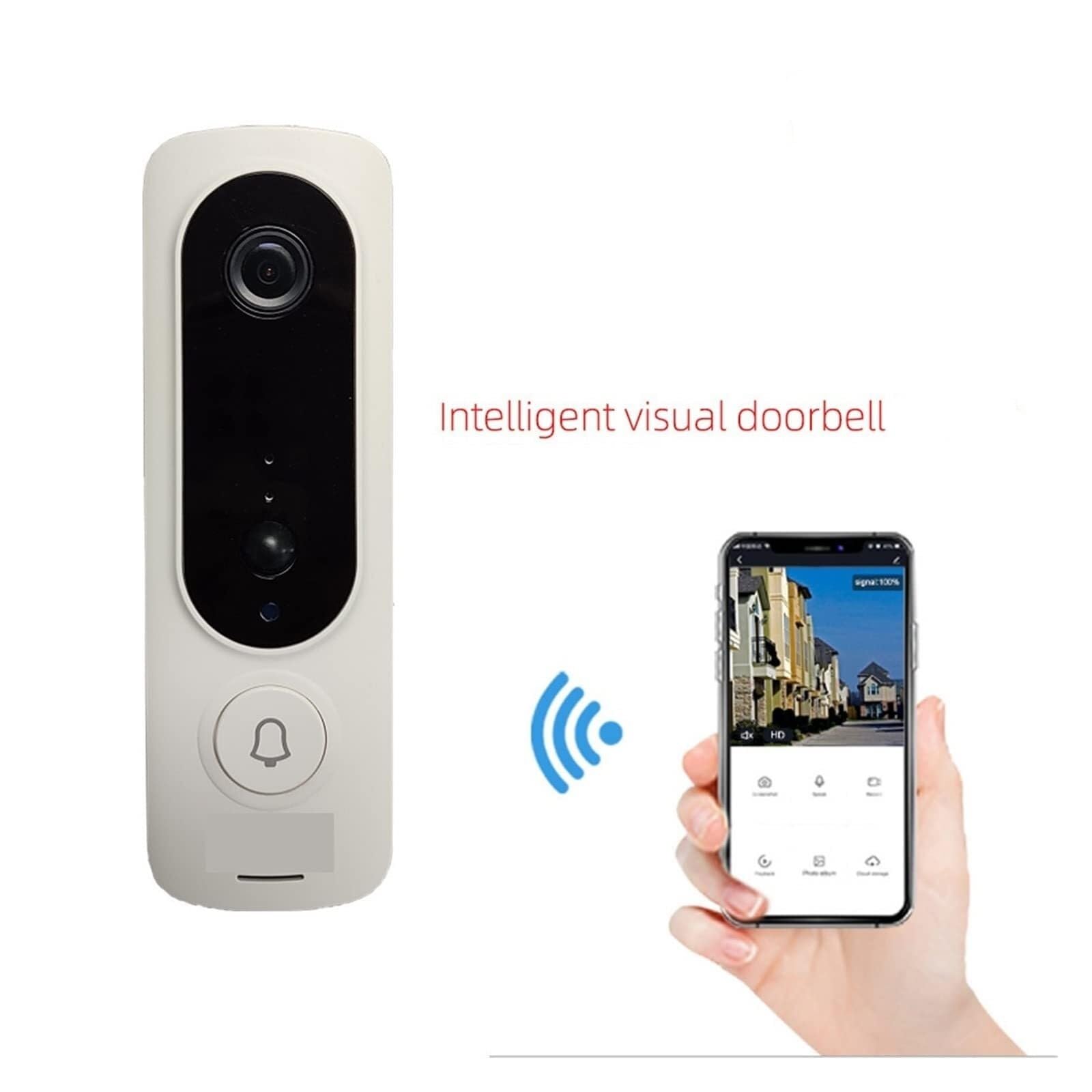 Timbre con vídeo Inteligente Timbre con Vídeo Inteligente Inalámbrico Infrarrojo oficinas y hogares