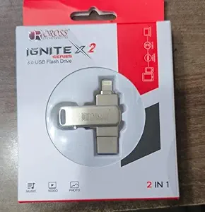 Cross Ignite X 2 2 in 1C 128 GB USB Flash Drive for iPhone Xs Max/XR/X/8/7/6/5/4/3/2