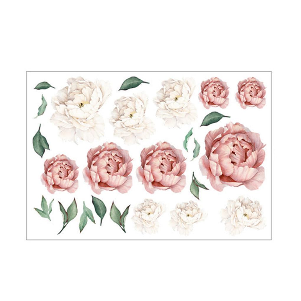 SKKWJEGE Wall Sticker Flower Decal Self-adhesive Removable Glass Mirror Wood Wallpaper Household Atmospheres Decoration Craft Type 1