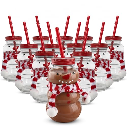 Novaliv 12x Tassen Glühwein 260 ml Personalisierte Weihnachtstasse...