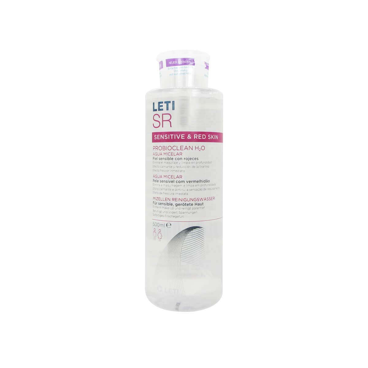LetiSR Probioclean H2O Aqua Micelar Piel Sensitive/Rojeces, 500 ml