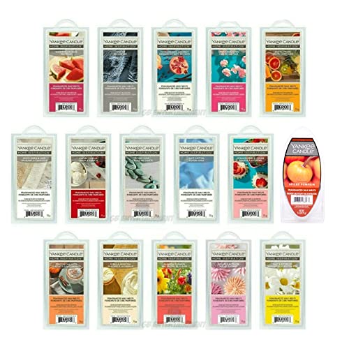 Yankee Candle Wax Melts Scented Fragrances Wax Cubes for Home Office - 6 Pack, Multicolor