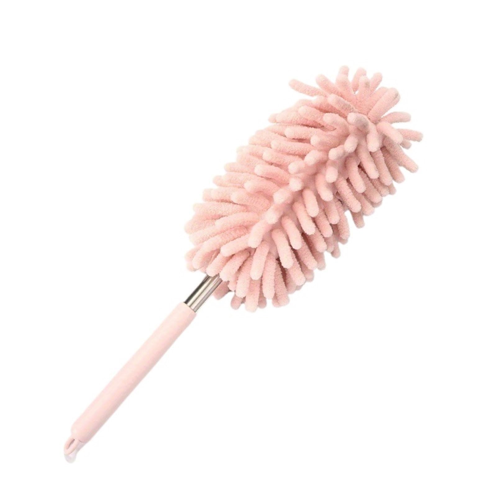 Duster Chenille Dust Duster for Cleaning and Removal Halloween and Christmas Spree(Pink)