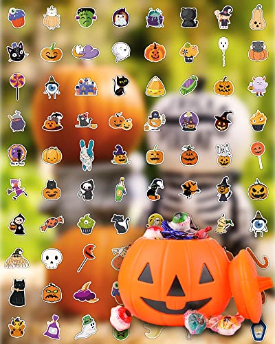 Benresive 300 Pcs Halloween Stickers for Kids - Bulk Halloween Crafts Party Favors, Goody Bag Stuffers, Waterproof Vinyl Laptop & Water Bottle Stickers