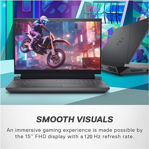 Image of Dell G15 5530 Gaming Laptop, 15.6 inch FHD 360Hz Display, Intel 14-Core i7-13650HX, NVIDIA RTX 4060, Windows 11 Pro & Microsoft Office Lifetime License, 64GB DDR5, 2TB SSD, Backlit Keyboard, Wi-Fi 6