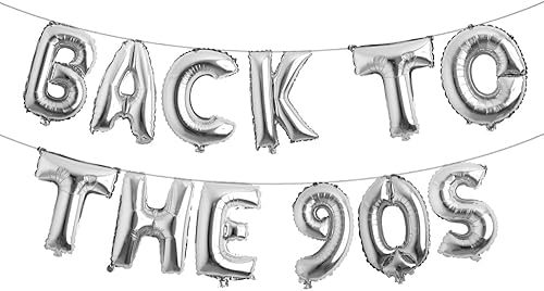 Miniatura 17 de Cartel de globos de regreso a los 80, pancarta de fiesta de cumpleaños de los años 80 y 90, globo retro para fiesta de los 80, decoraciones de