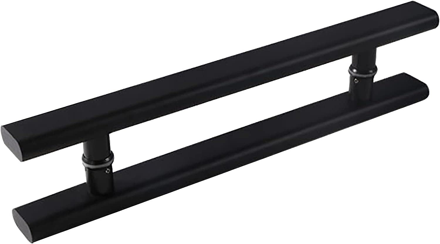vfdaSWQQ Door handle, 2-Sided H Swith Hardware,Heavy Duty Entry Push Pull Swing Door Handle(Black,60Cm(23.6In))