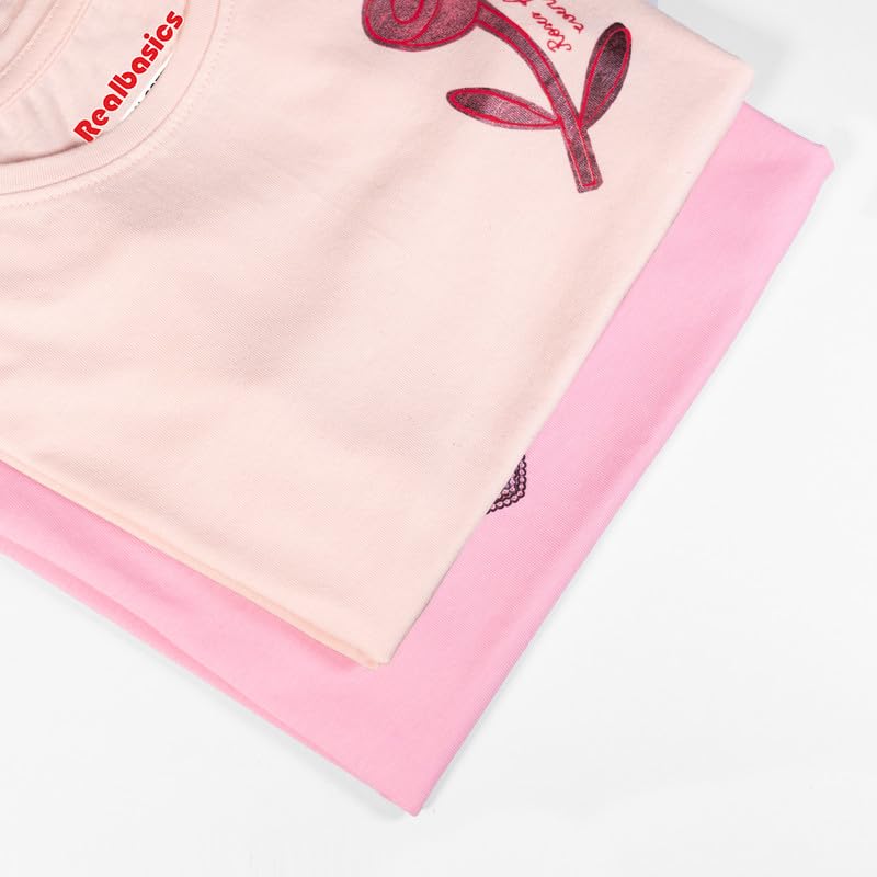 Image of Real Basics Girls Regular Fit Full Sleeves Tshirt (Pack of 2)