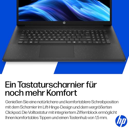 HP Laptop mit 17,3" FHD Display, AMD Ryzen 5 7520U, 8 GB DDR5 RAM, 512 GB SSD, AMD Radeon-Grafik, Windows 11, QWERTZ, Schwarz inkl. 25 GB Dropbox-Speicher für 12 Monate 6