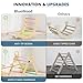 BlueWood Pikler Triangle Set, Toddler Wooden Climbing Toys Indoor 7in1 Foldable Climber for Kids, Montessori Philosophy Play Jungle Gym with Arch, Ramp, Ladder (Colorful Spring)