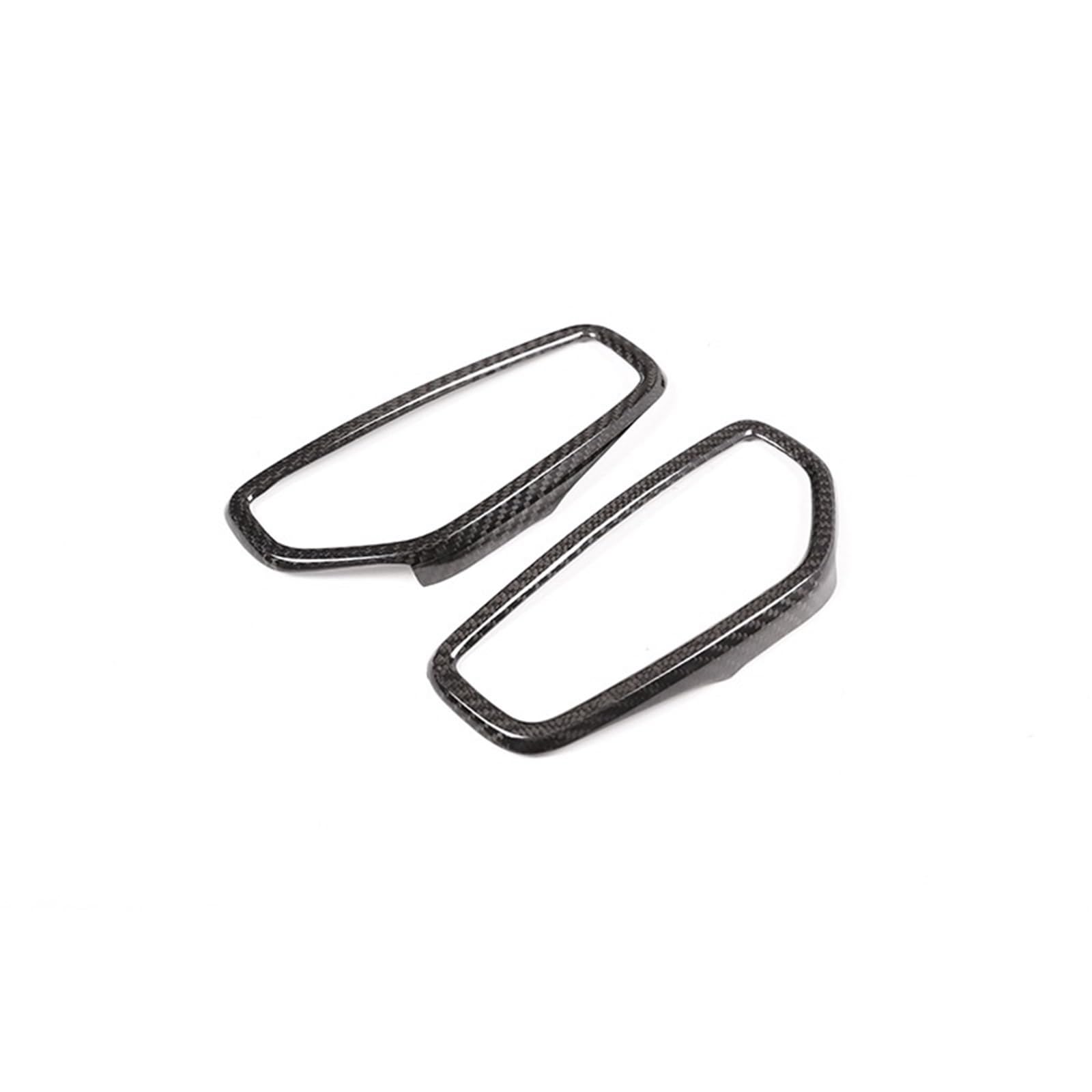 QBKGMEWCA Car Air Conditioning Side Vent Trim Interior Modification Decoration Sticker Compatible for Porsche Cayenne Real Carbon Fiber(Type3)