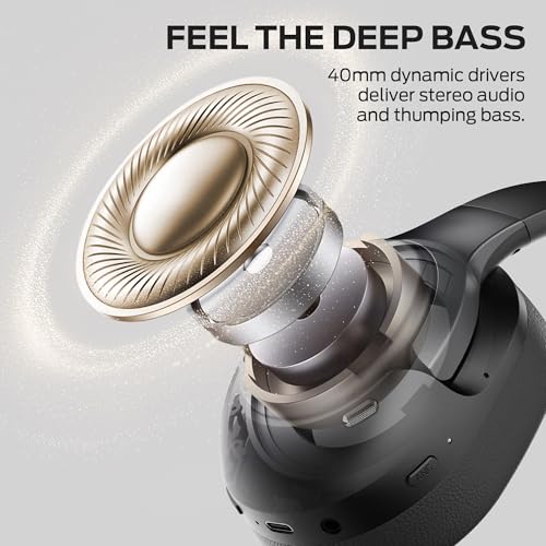 Image of Monster Persona 5th ANC-Wireless Bluetooth Over-Ear Headphones with Microphone, 70H Playtime, Foldable Lightweight Bluetooth 6.0 Headphone for Travel /Office