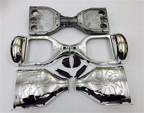 Certicable Replace Parts for Hover Board Balancing Scooter Skin/Cover Silver Chrome & Interior Metal Frame Set