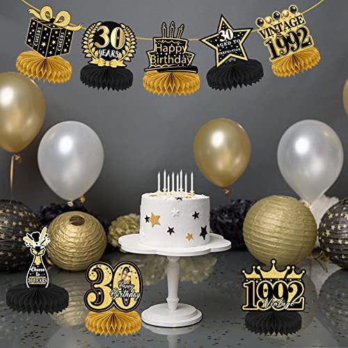 50th Birthday Party Decoration, 9PCS 50th Birthday Honeycomb Centerpieces Rose Gold Tables Decorations Cheers to 50th Honeycomb Table Topper for Girls Women Birthday Party Decoration Party Supplies