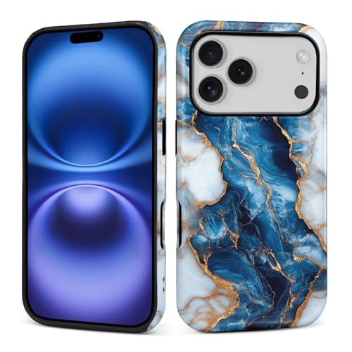 Coque iPhone 17 Pro marbre bleu pour un style urbain chic - 2
