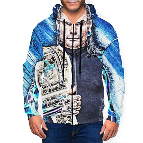 Hbokink Jeff Hardy 3D Hoodie Sweatshirt My Hero Academia Cosplay Costume Hooded Pullover Medium Black