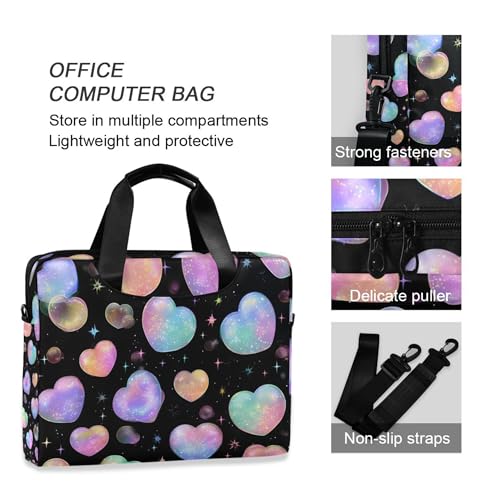 Maletín para portátil multicolor Rainbow Heart 15.7 pulgadas miniatura 5