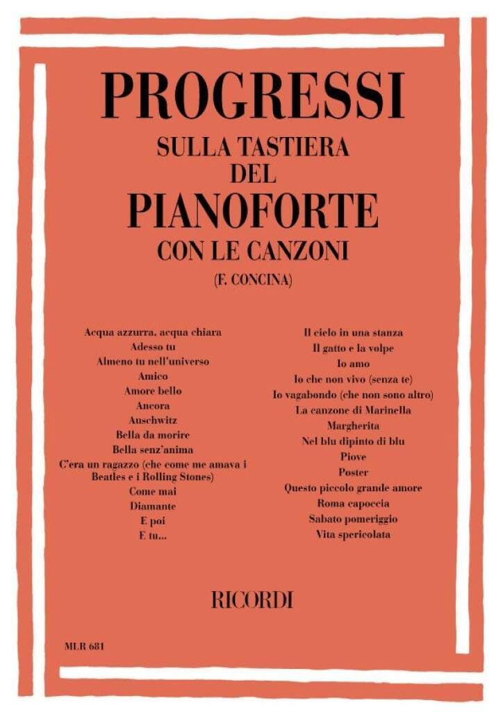 PROGRESSI SULLA TASTIERA DEL PIANOFORTE PIANO      Sheet music – January 1, 2005