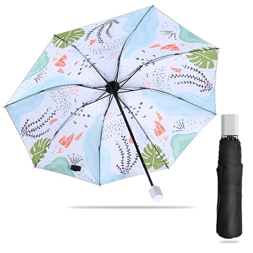 Image of Kraptick Printed Travel Umbrella for Rain, UV, Wind Proof, Water-Proof Umbrella for Men /Women /Boys /Girls /Kids (UMBR-02)