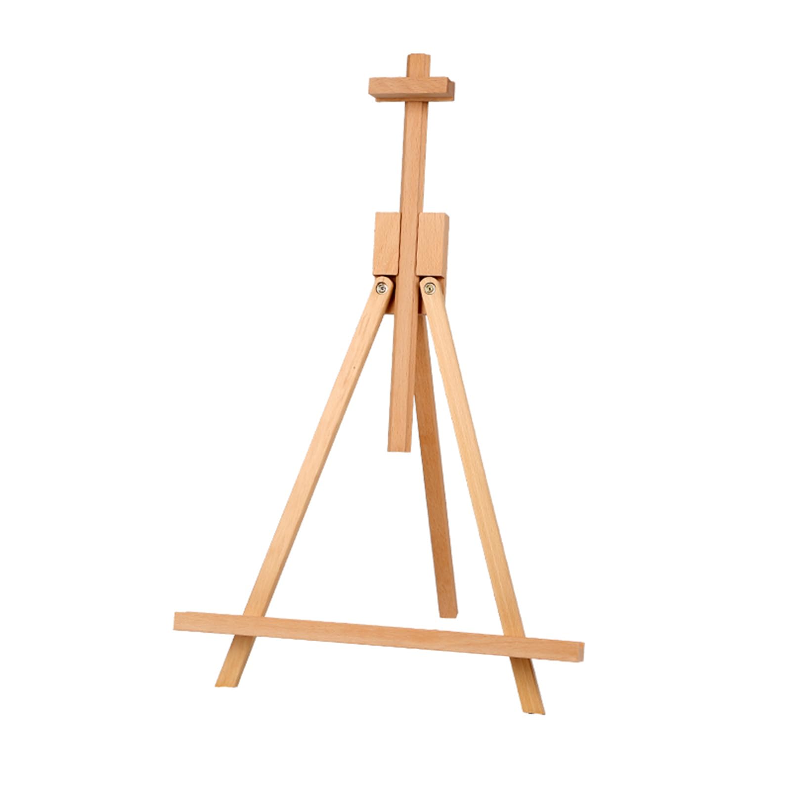 Caballete ajustable de madera con marco en A para letreros de boda, fotos y carteles, caballete de mesa pequeño para exhibición de arte portátil (tamaño: 33 x 26 x 35 80 cm, color: madera)