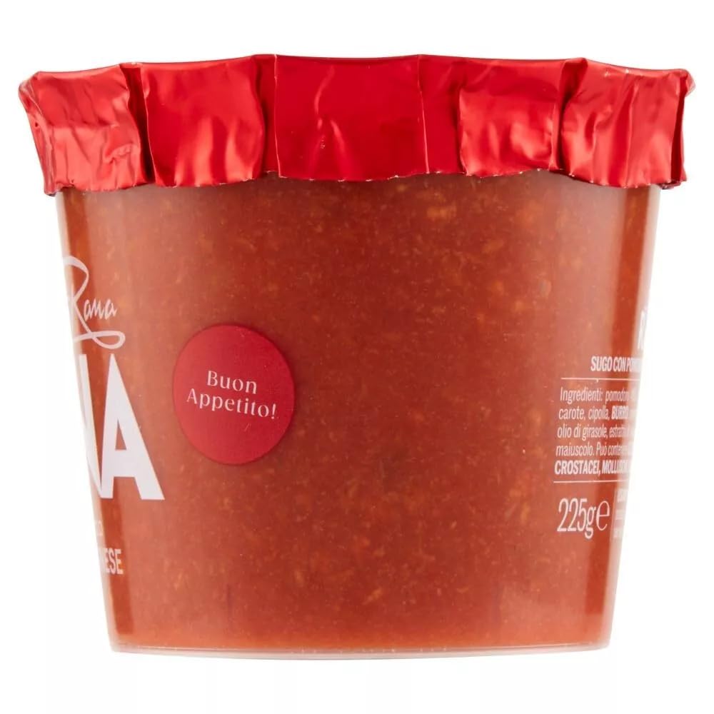 12x Giovanni Rana Sugo Fresco Bolognese,Frische Bolognese-Sauce Pasten Kochsaucen Soße mit Tomaten und Fleisch 225g + Beni Culinari Kostenloser Schlüsselanhänger