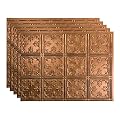 FASÄDE Traditional Style/Pattern 10 Decorative Vinyl 18in x 24in Backsplash Panel in Antique Bronze (5 Pack)