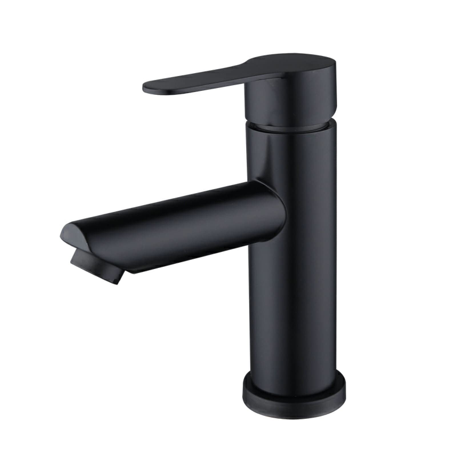 Mitigeur de lavabo noir en acier inoxydable pour salle de bain design