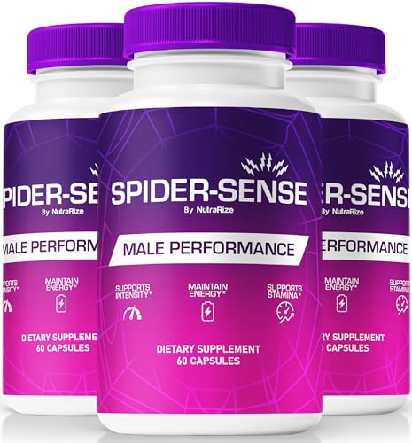 (3 Pack) Spider-Sense Pills, Official Spider Sense Pills for Men, All-Natural Male Capsules for Energy, Stamina and Peak Performance, Premium SpiderSense Formula Review (180 Capsules)
