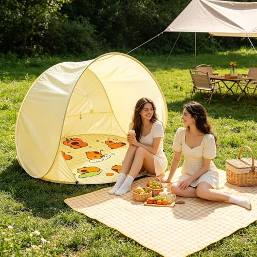 Toldo de protección solar portátil con construcción resistente para playa 3