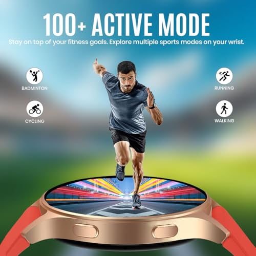 Image of GameSir Active 5 Smart Watch AMOLED Display 1.3 inch Screen, 360 * 360 Resolution, IP68 Waterproof with Multiple Watch Faces Bluetooth Calling Round Dial Smartwatch for Men & Women (Red)