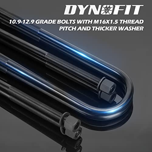 Image of Dynofit 2in Rear Lift Kit for 1999-2010 F250 F350 Super Duty, 2-Piece Lift Blocks and 4-Piece Leaf Spring Extended U-Bolts for Ford F-250 F-350 2WD 4WD Pickup