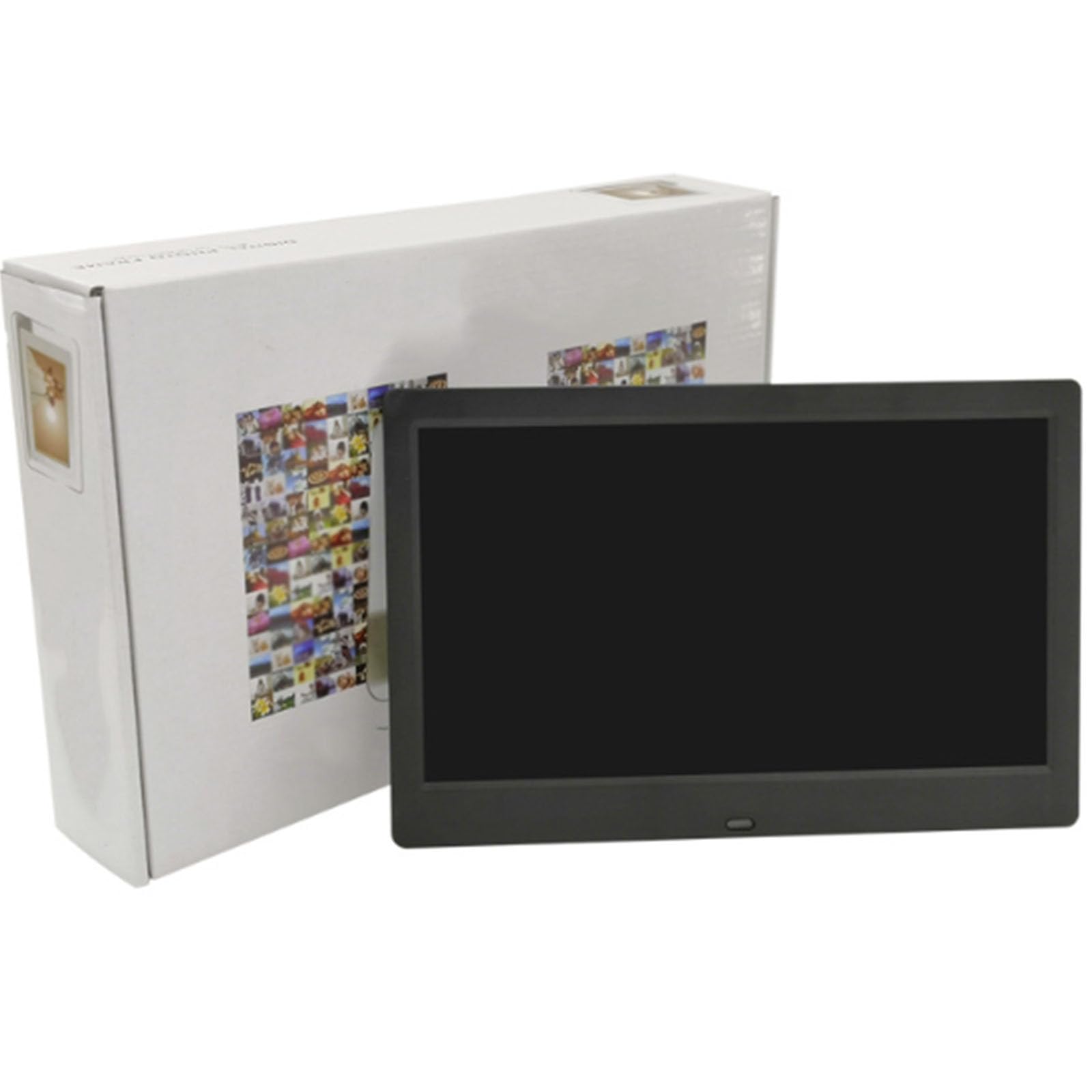 Album Photo électronique à écran Large de 10,1 Pouces, Lecteur de Cadre Photo numérique, résolution d'écran 1024 * 600, avec Lecteur vidéo Musical (Black)