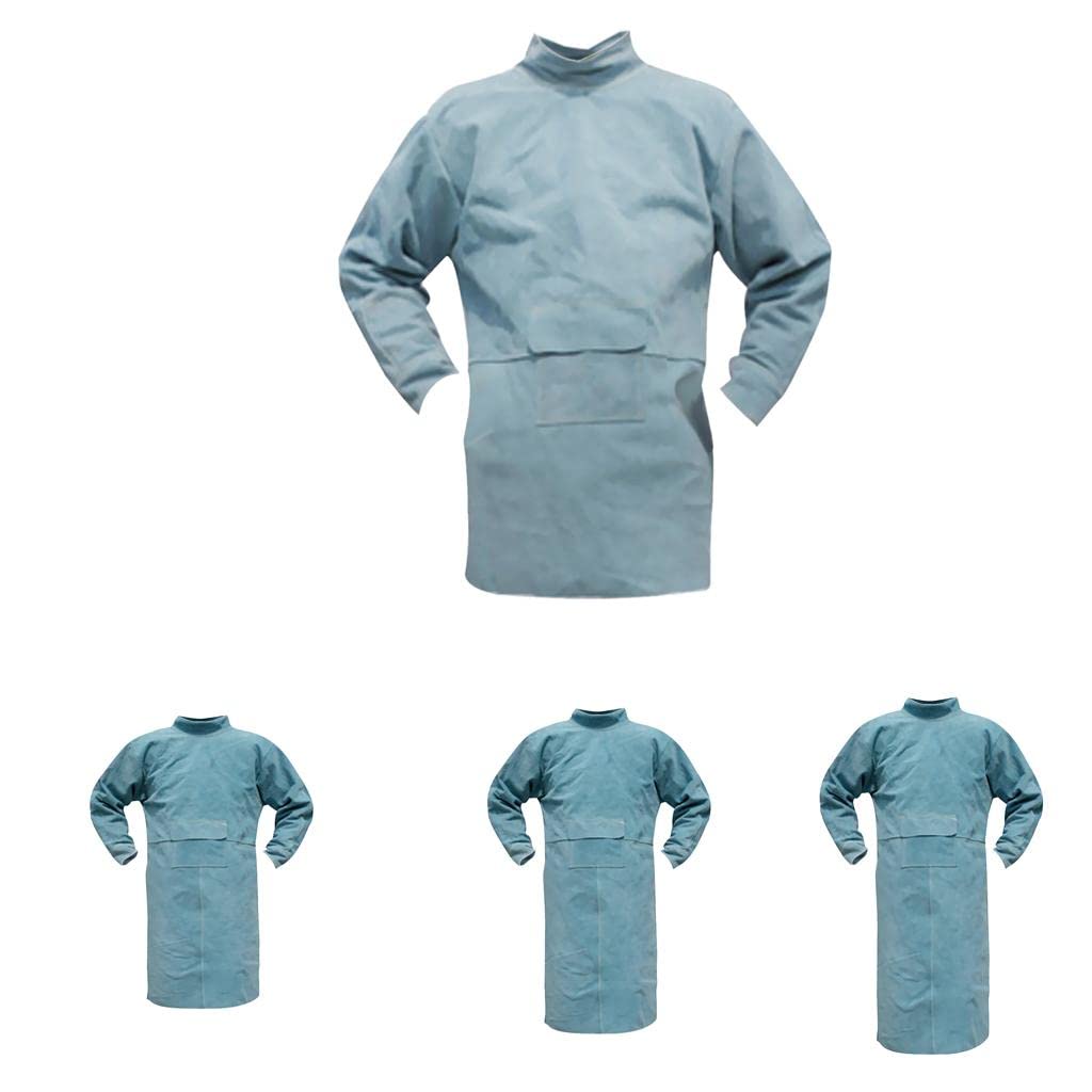 Generic Giacca Da Saldatore in Pelle, Grembiule Protettivo, Abbigliamento Da Saldatore, Tuta Da Saldatura Resistente Al Calore, Adatta per La Saldatura,