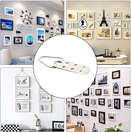 Image of D Ring Picture Hangers 105mm x 30mm Hardware Assortment Kit, for Home Decoration Hanging Clock Paintings Artwork Creative Picture Frame Photo Hanging Solutions Silver Tone 4pcs