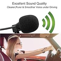 NewTH Externe Mikrofon 3,5 mm Auto-Mikrofon Kompatibel mit Sony JVC Kenwood Boss Jensen Alpine Mic für Fahrzeug Head Unit mit Bluetooth Audio Stereo Radio CD DVD GPS,mit 3-m-Kabel, Plug and Play – Ansicht 2