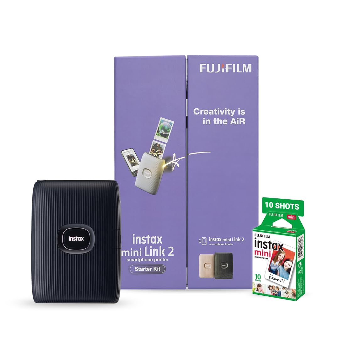 Fujifilm Instax Mini Link 2 Starter Kit - Space Blue : Amazon.in 