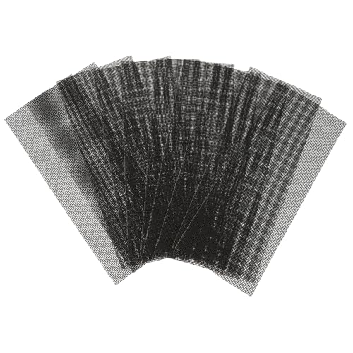 ABOOFAN 10個 グリットメッシュサンドペーパーシート 軽量コンパクト 研磨性能良好 木材 属 翡翠の曲面に対応 乾湿両用属用やすり