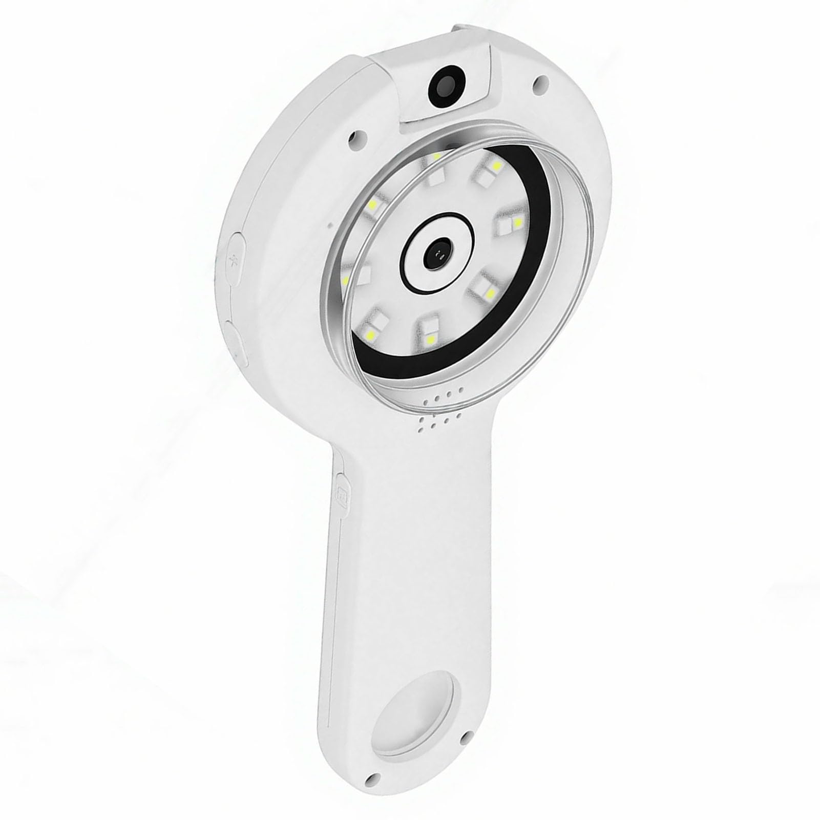 Jiawu Lupa de Microscopio Digital Portátil con Aumento de 500x y 16 LED para Inspección Detallada (White)