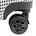 LONDON FOG Cambridge Hardside Expandable Luggage with Spinner Wheels, Black White Houndstooth, Checked-Large 28-Inch
