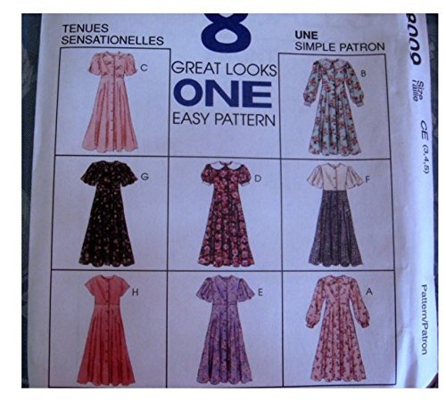 Amazon.com: McCalls Sewing Pattern 8009 Girls Size 3,4,5 Button down Dress  in 8/Variations : Arts, Crafts & Sewing