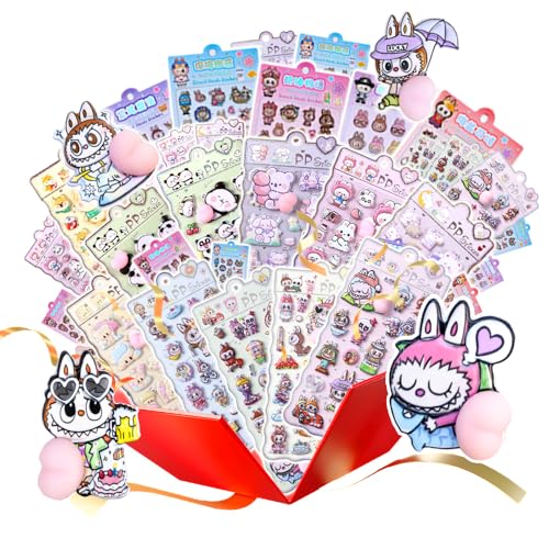 5枚セット おしりぷにぷにシール 3D ぷくぷく キャラクター