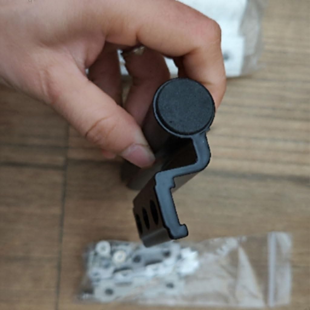 Bisagra de aluminio for puerta y ventana de puente roto, bisagra de aleación de aluminio izquierda y derecha, 2 uds.(Black left)