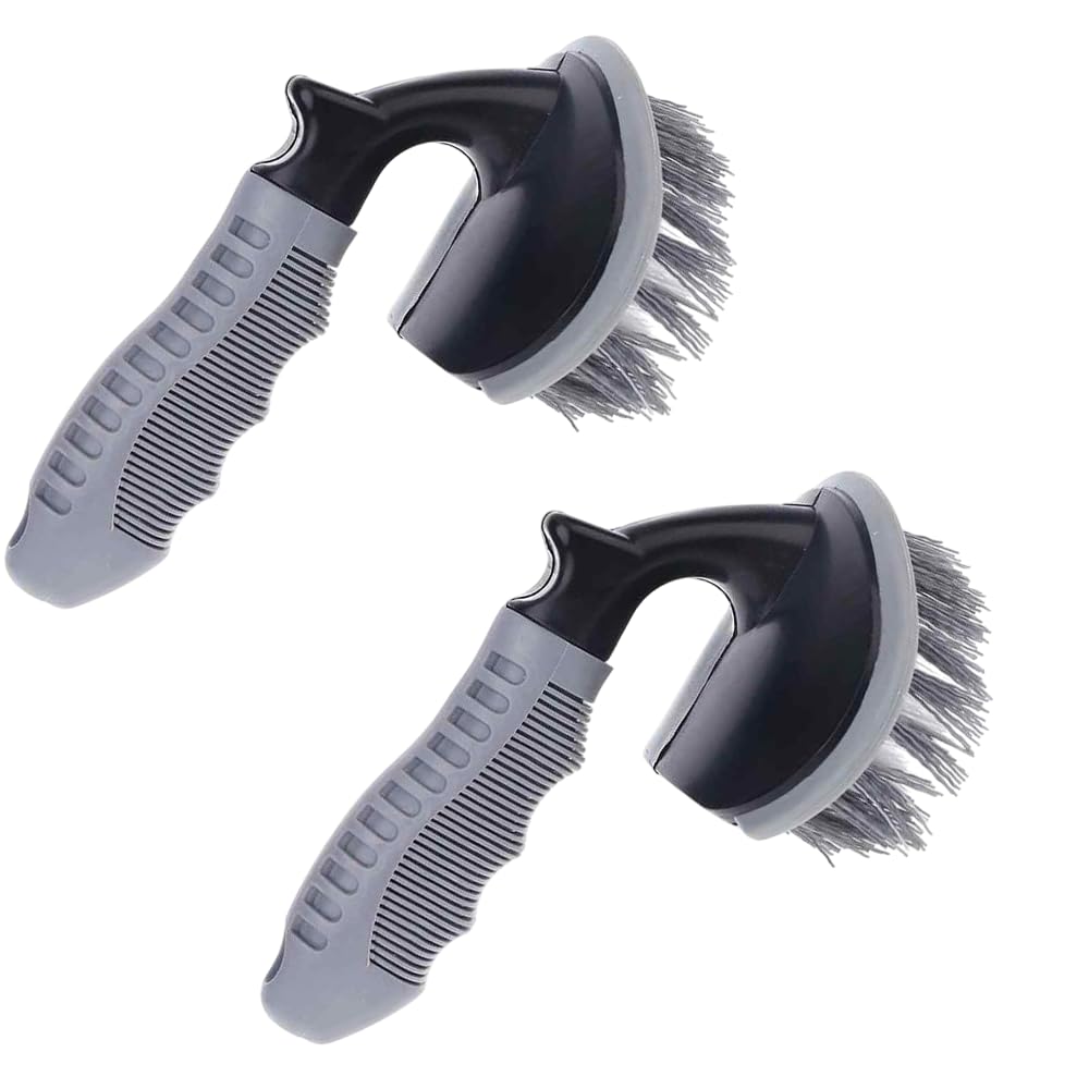 Asryd T-Type Car Tire Cleaning Brush Scrubber with Antislip Handle Multi-Functional SUV Tyre Wheel Rim Hub Washing Cleaner 2 Pcs-image-44