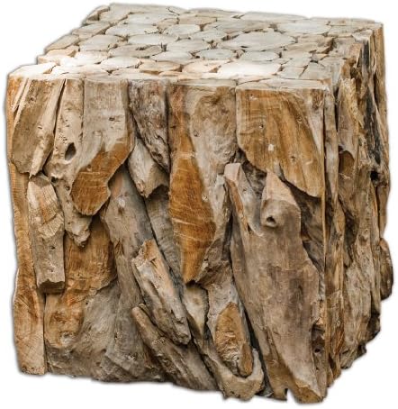 Uttermost Teak Root Decorative Cube - Traditional Rustic Style - 16.5" x 18.5" - 1 Set, 1 Item, 1 Piece, 43 lbs