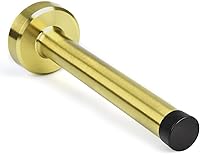 Vista 19 de Tope de puerta, tope de puerta negro de 4 pulgadas montado en la pared con puntas de parachoques de goma, protector de pared de acero inoxidable