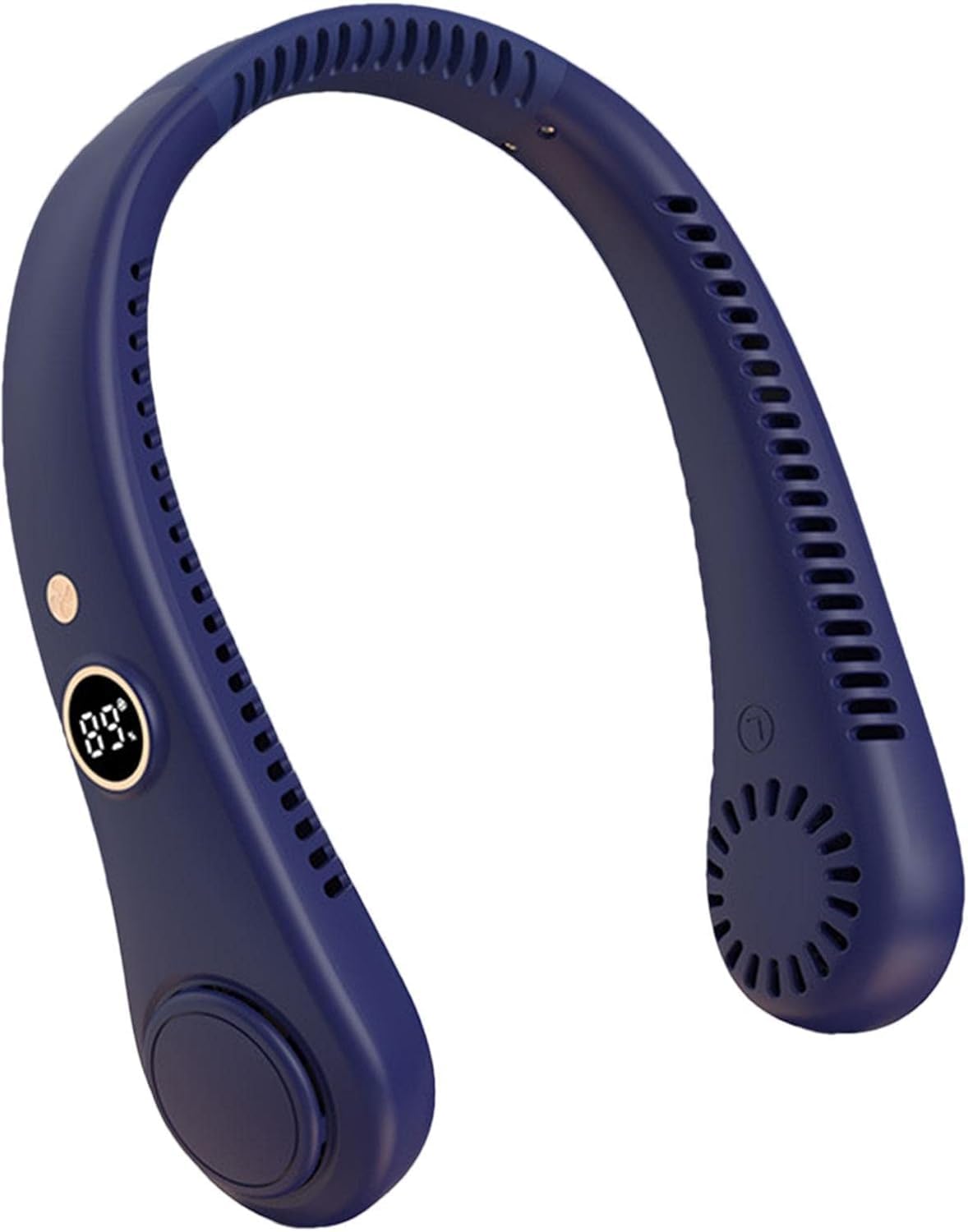 Care 4 5 ADJUSTABLE MODES BATTERY DISPLAY HANGING NECK FAN New Digital Power Display NECK USB Fan (Dark Blue)-image-40