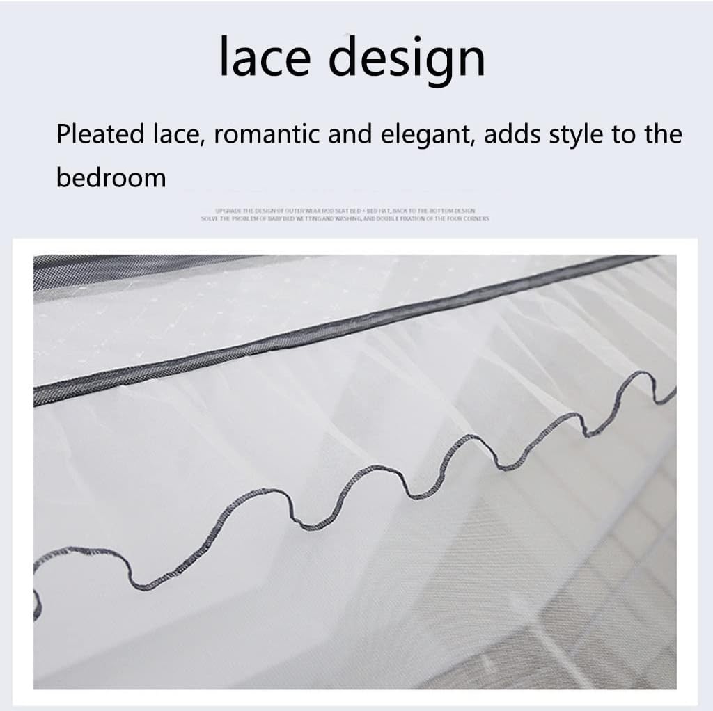 Mosquito Net Insect Screen Net Dense Mesh Large Size Upgraded Long Hanging Sets Square Screen for Home for Outdoor Camping Hiking,D 1.8 * 2.0m