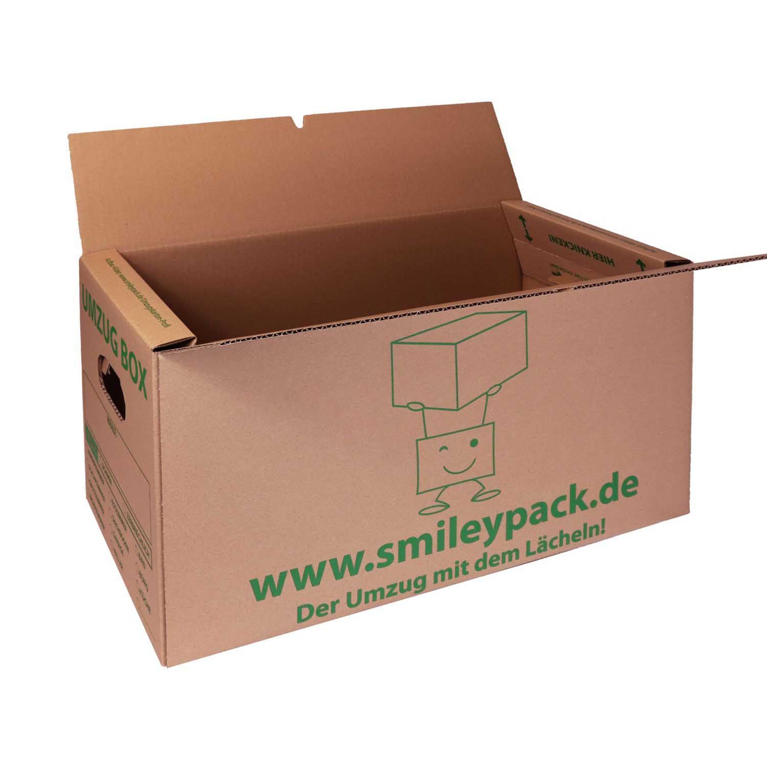 Lot de 10 cartons de déménagement 621 x 301 x 331 mm pouvant supporter jusqu'à 40 kg, professionnels, grands et stables, double cannelure (lots entre 5 et 240 cartons)