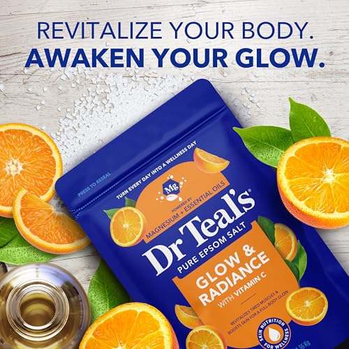Dr Teal's Pure Epsom Magnesium Salt Soak, Glow & Radiance with Vitamin C & Citrus Essential Oils, 3 lbs - image 4